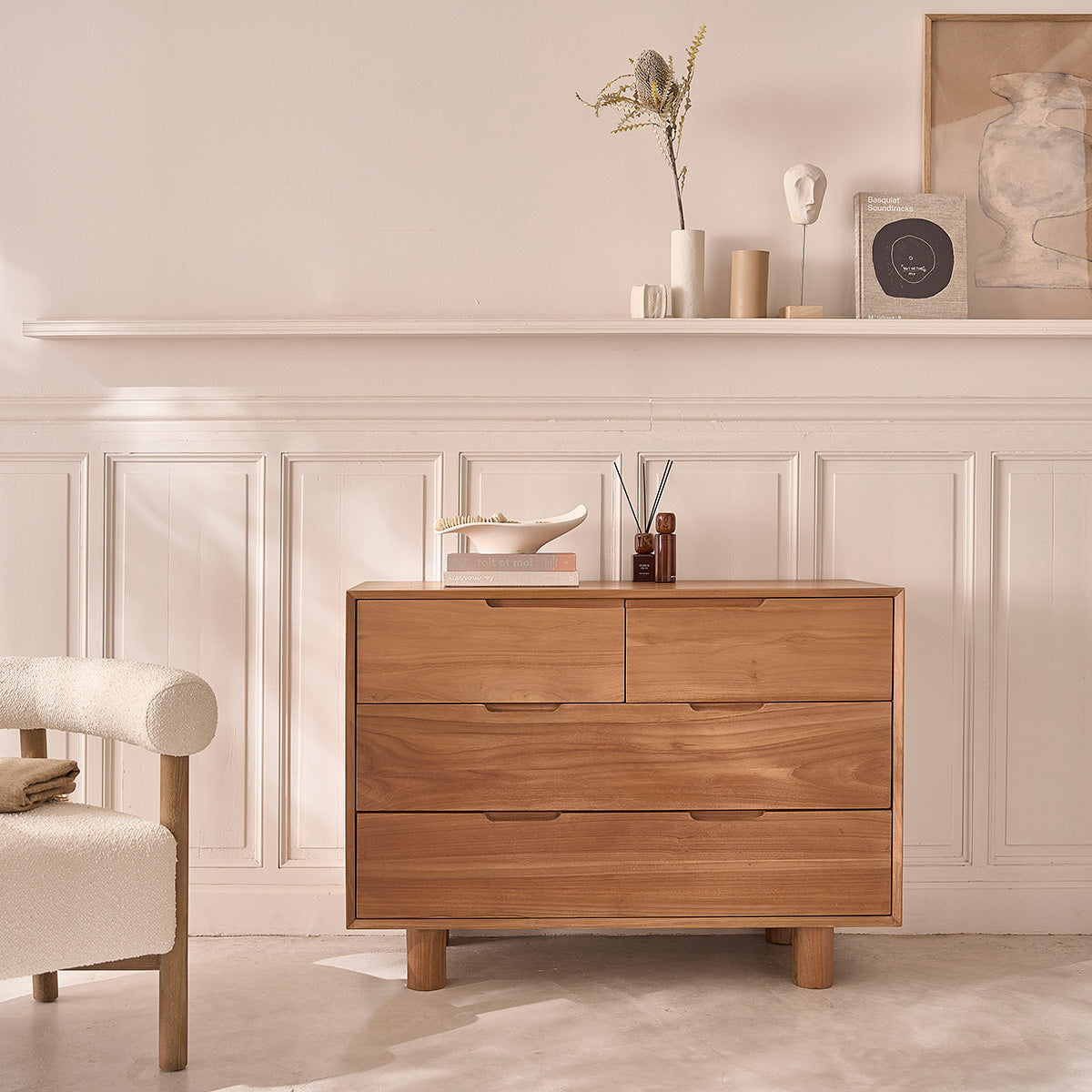 Commode en teck massif sur mesure — Maison Lignum